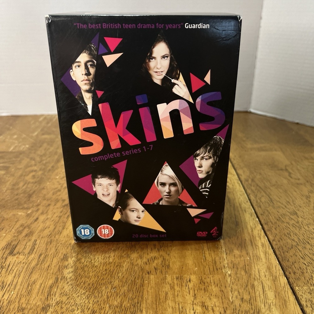 Skins UK DVD Boxset 20 Disc Complete Series Collection Region 2 PAL Excellent!